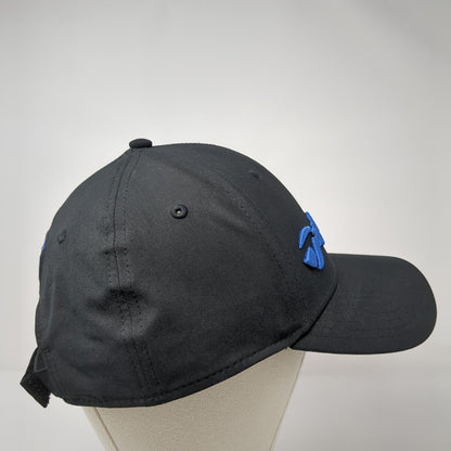 TaylorMade Strapback Golf Hat Black OS Adjustable Embroidered 6 Panel Polyester