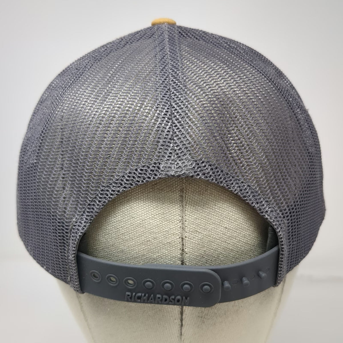 Richardson Trucker Hat Beige L Integra Delamar Idaho Mountain Patch Snapback