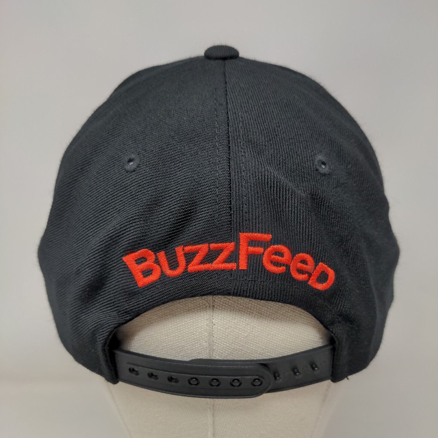 Buzz Feed Snapback Hat Black One Size Embroidered The Classics Yupoong