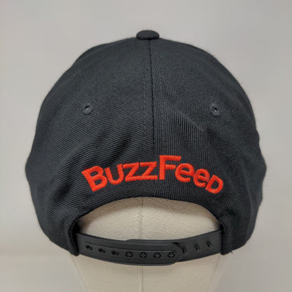 Buzz Feed Snapback Hat Black One Size Embroidered The Classics Yupoong