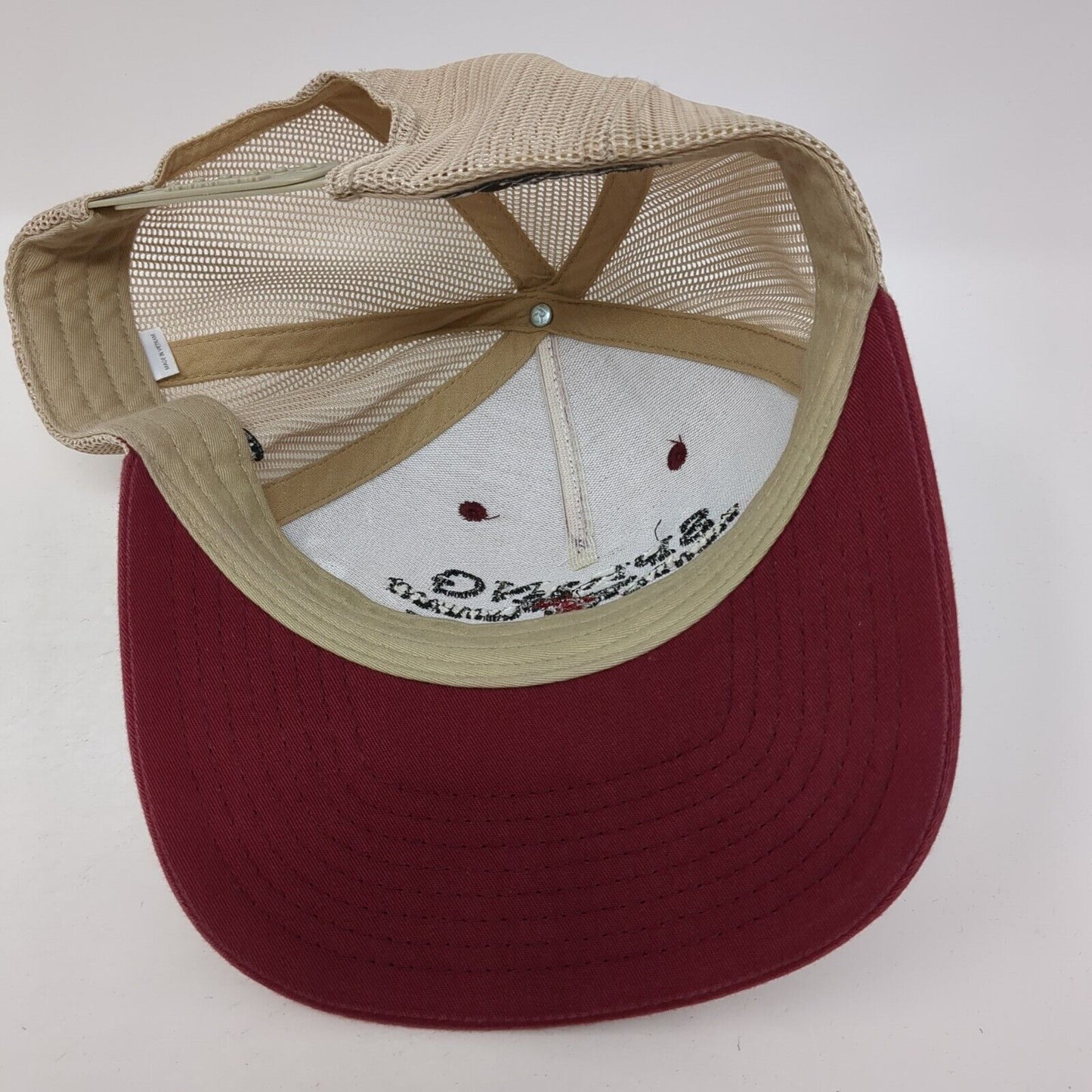 Spring Creek Brewing Company Snapback Trucker Hat Red One Size Mesh Back