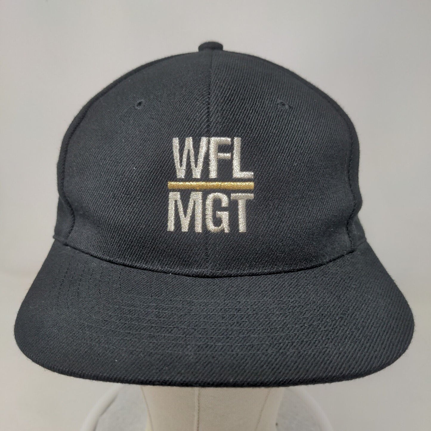 W.F. Leopold Management Snapback Hat Black One Size Embroidered Nissun
