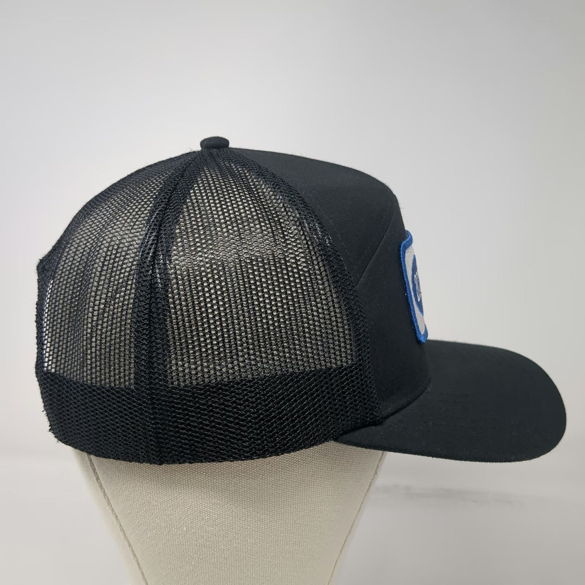 Cap America Trucker Hat Black One Size ACCO Engineered Systems Patch USA Flag