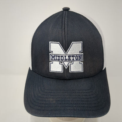 Middleton Snapback Mesh Back Trucker Hat Blue One Size Embroidered