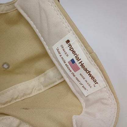 Imperial Headwear Trucker Beige Hat OS Mountain State Savings Bank Rope USA