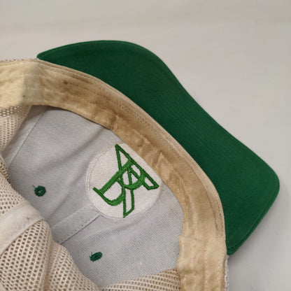 Richardson Snapback Mesh Back Trucker Hat Green One Size Embroidered Logo