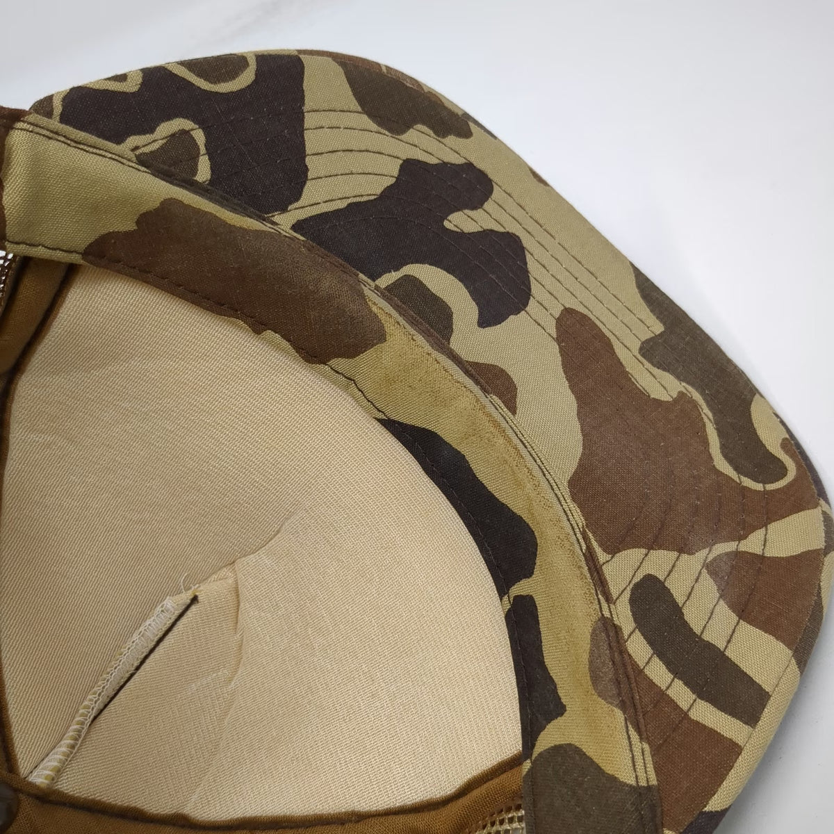 That Hat Trucker Hat Beige One Size Camo Mesh Back Fishing Idaho Store Trout