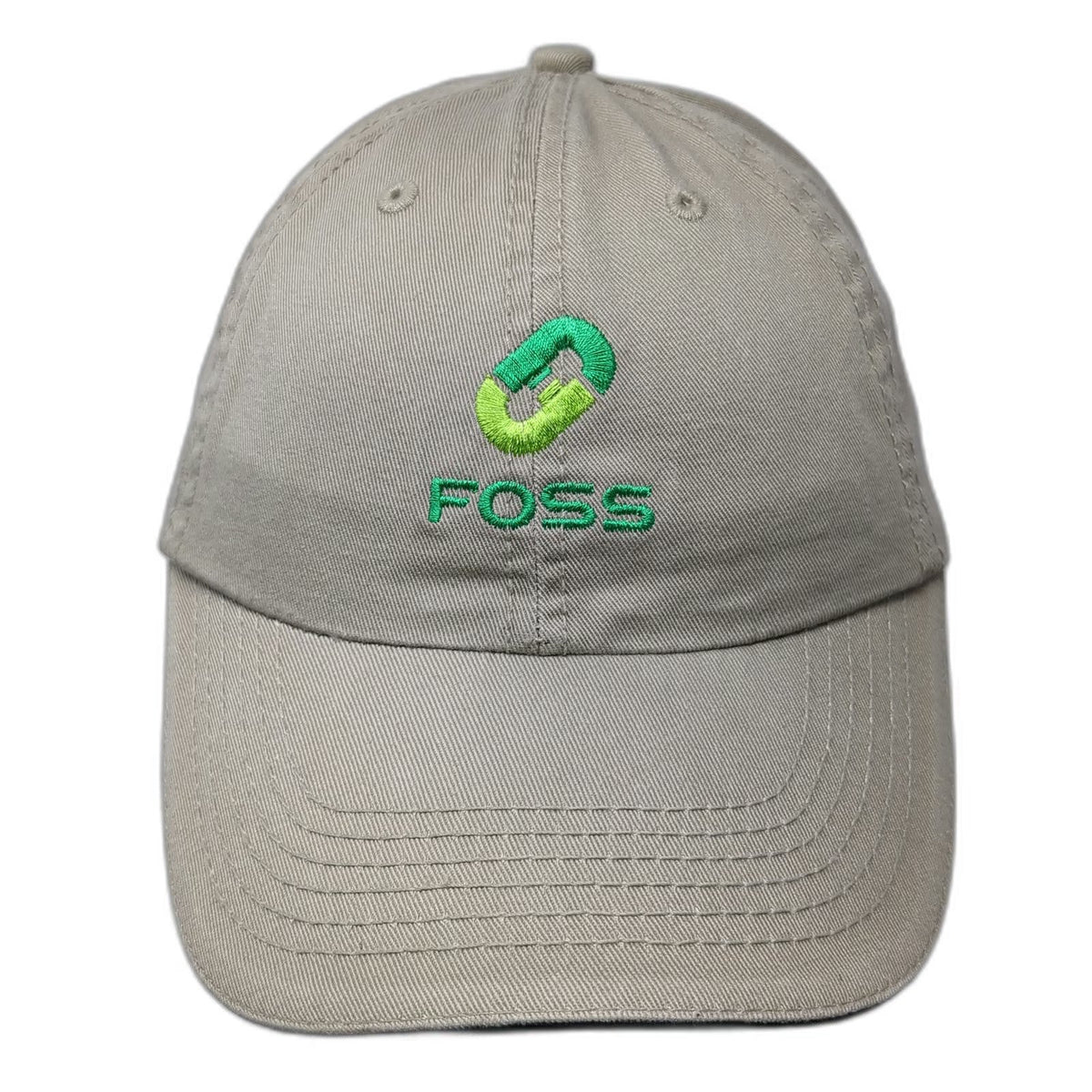Port & Company Baseball Cap Beige One Size FOSS Embroidered Strapback Hat