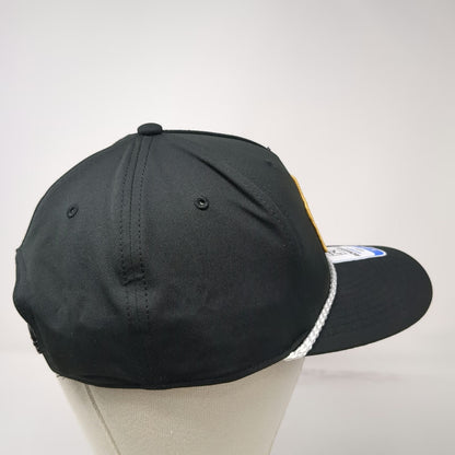 Richardson 5 Panel Hat Black One Size Boot Check Sports Ranch Rope Snapback