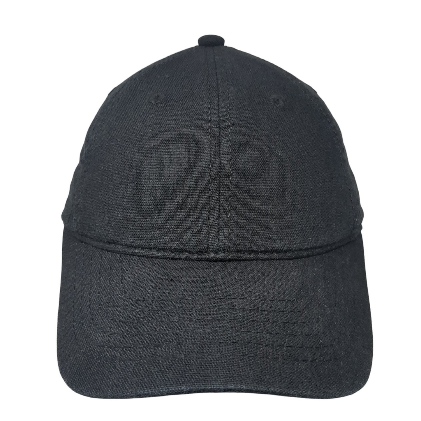 Unbranded Slideback Hat Black One Size Adjustable Vented Holes 6 Panel Blank