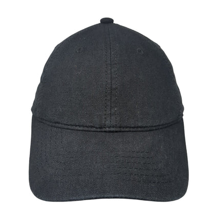 Unbranded Slideback Hat Black One Size Adjustable Vented Holes 6 Panel Blank