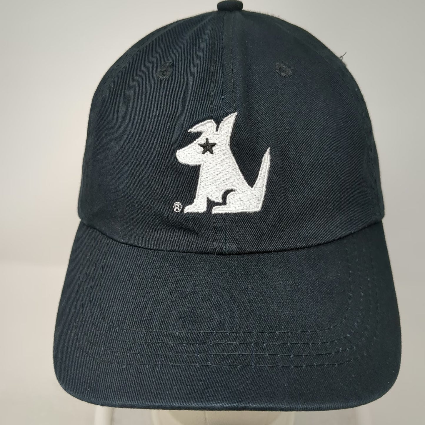 Sirius Satellite Radio Dog Logo Baseball Cap Black One Size Slideback Strap Hat