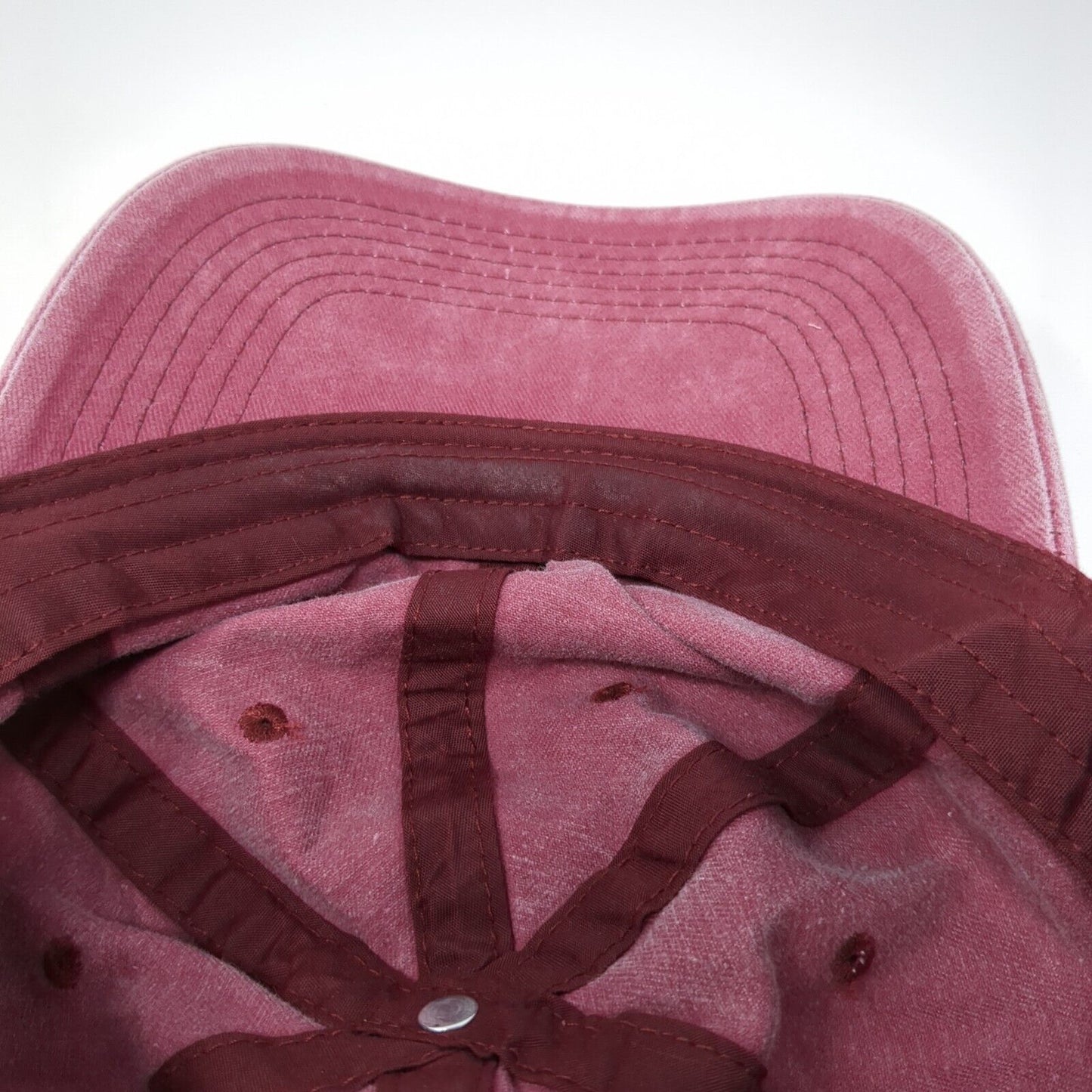 Unbranded Slideback Hat Red One Size Adjustable Vented Holes 6 Panel Blank
