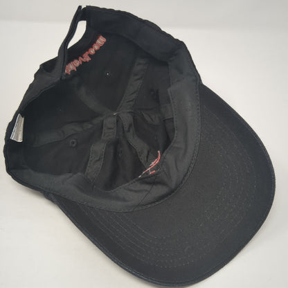 Red Devil Strapback Hat Black One Size Adjustable Embroidered 6 Panel