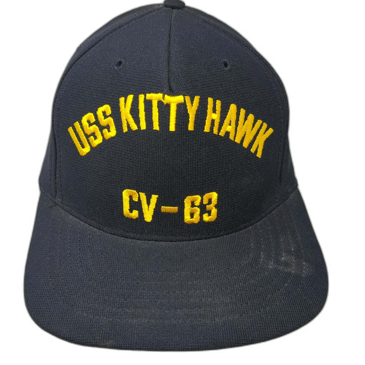 Cran Trends 5 Panel Blue One Size Snapback Hat USS Kitty Hawk CV-63 US Navy