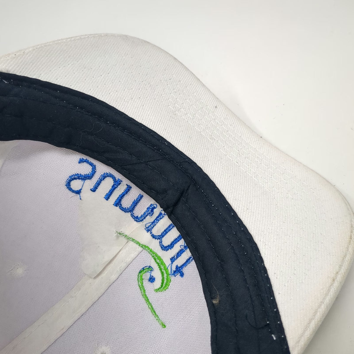 Summit Group Logo White Baseball Cap Hat One Size Slideback Embroidered Cotton