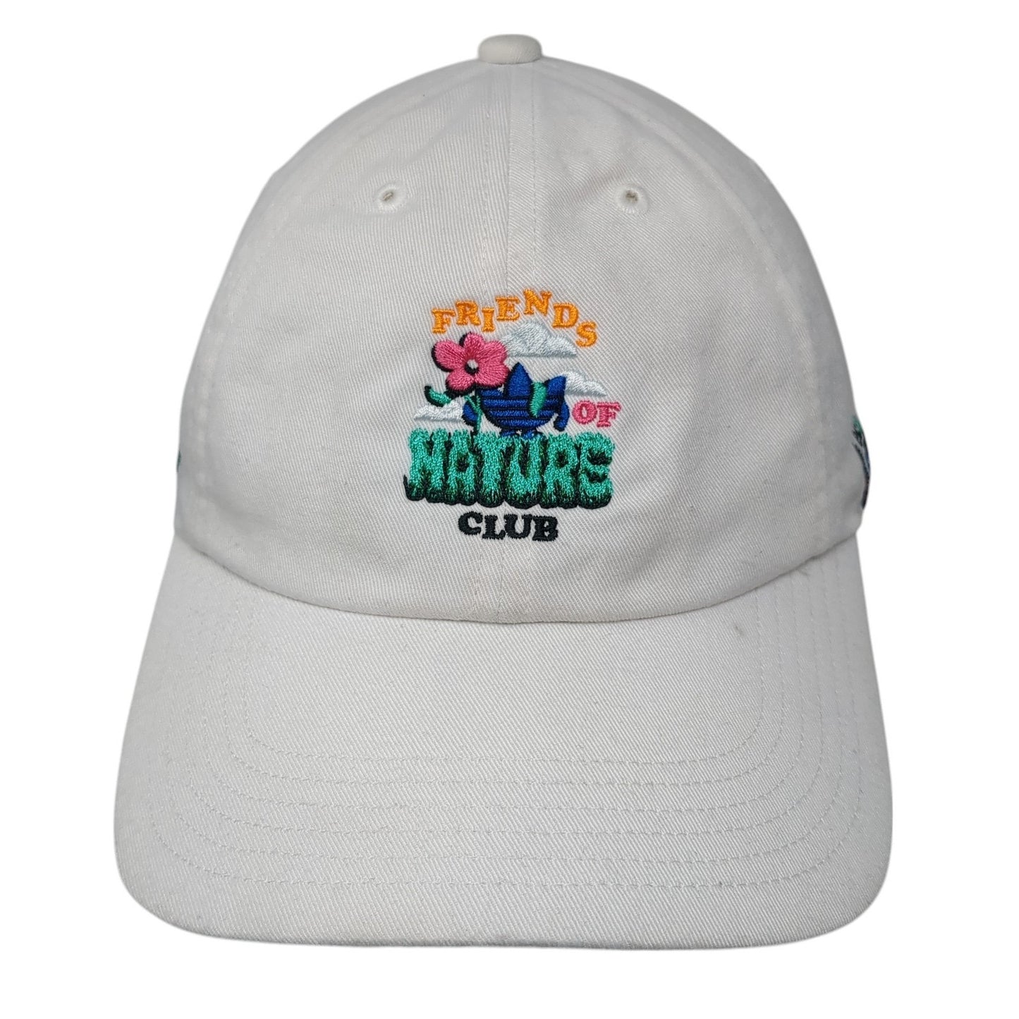 Friends Of Nature Club Baseball Cap White One Size Adjustable Embroidered Adidas
