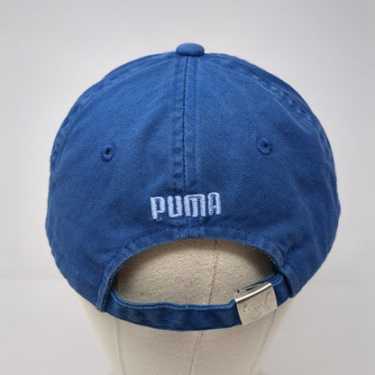 Puma Slideback Hat Blue One Size Adjustable Embroidered Logo Vent Holes