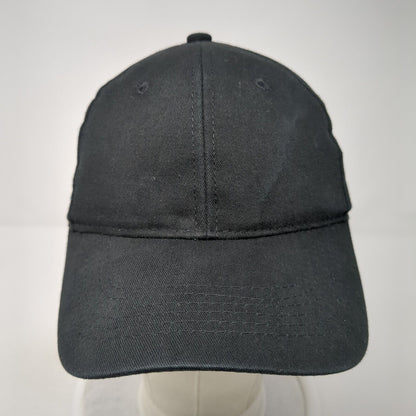 George Strapback Hat Black One Size Adjustable Vented Holes 6 Panel Blank
