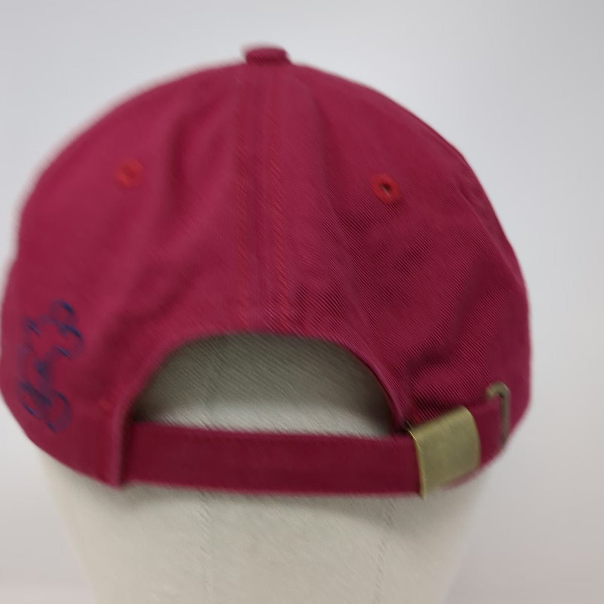Disneyland Baseball Cap Red One Size Castle Shield Mickey Mouse Slideback Hat