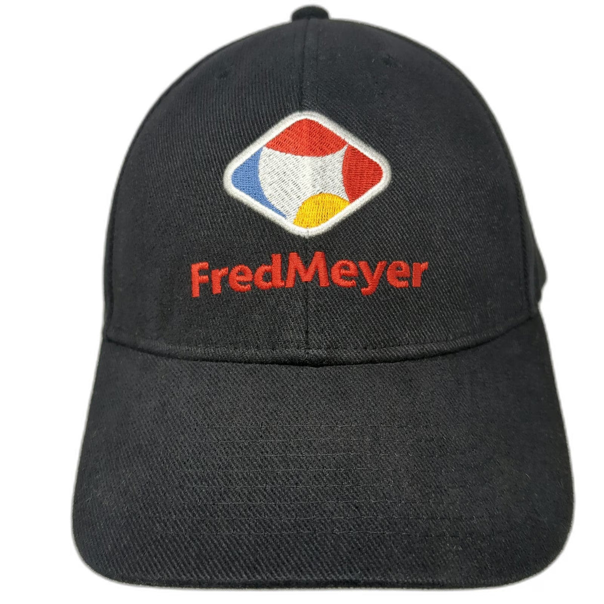 Fred Meyer Logo Black Baseball Cap One Size Slideback Strap Hat Retail Promo