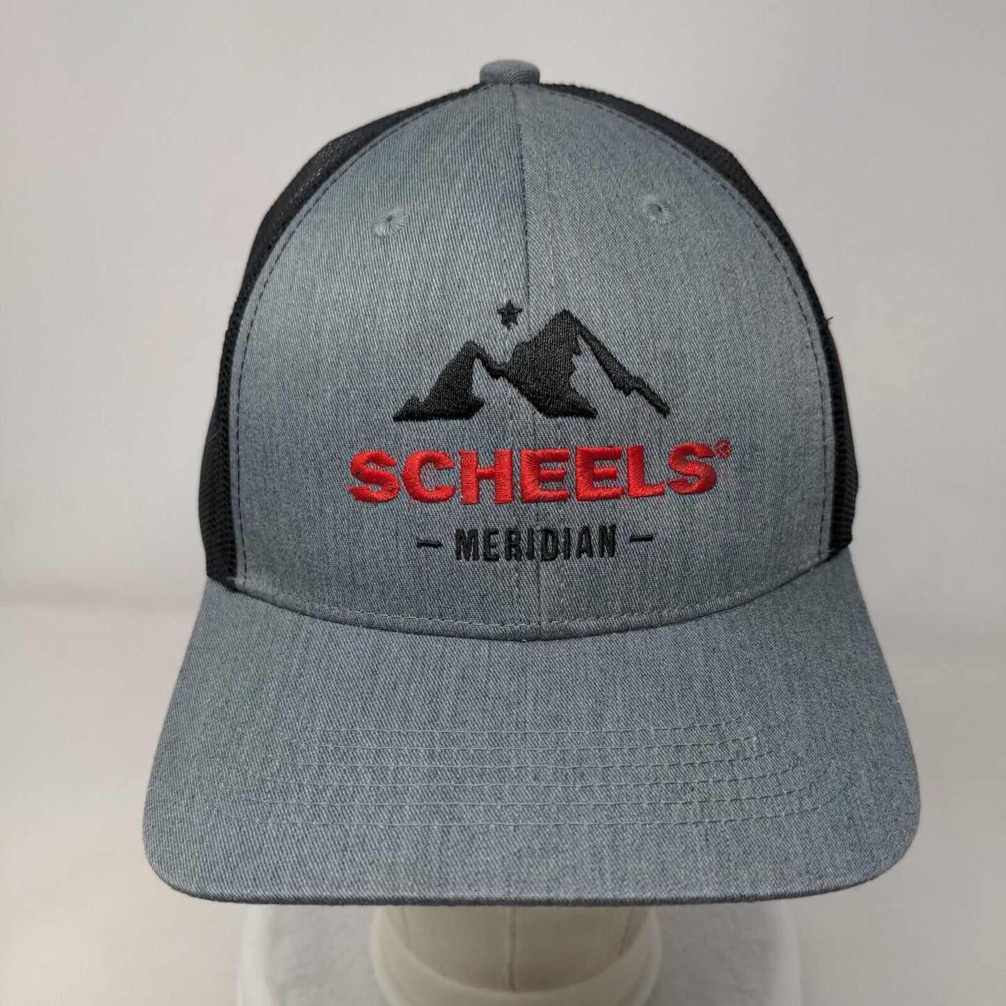 Scheels Meridian Snapback Trucker Hat Gray OSFM Adjustable Mesh Back W/Tags