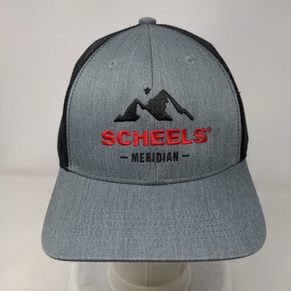 Scheels Meridian Snapback Trucker Hat Gray OSFM Adjustable Mesh Back W/Tags