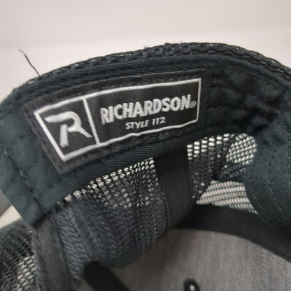 Richardson Trucker Hat Black One Size Beefcake Jerky Co Bull Patch Snapback