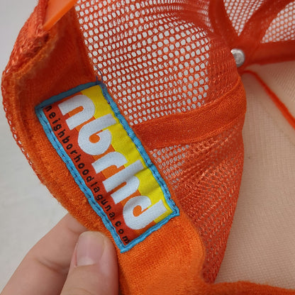 Neighborhood Laguna Barre-Bae Trucker Hat Orange OSFM Snapback Mesh Foam Front