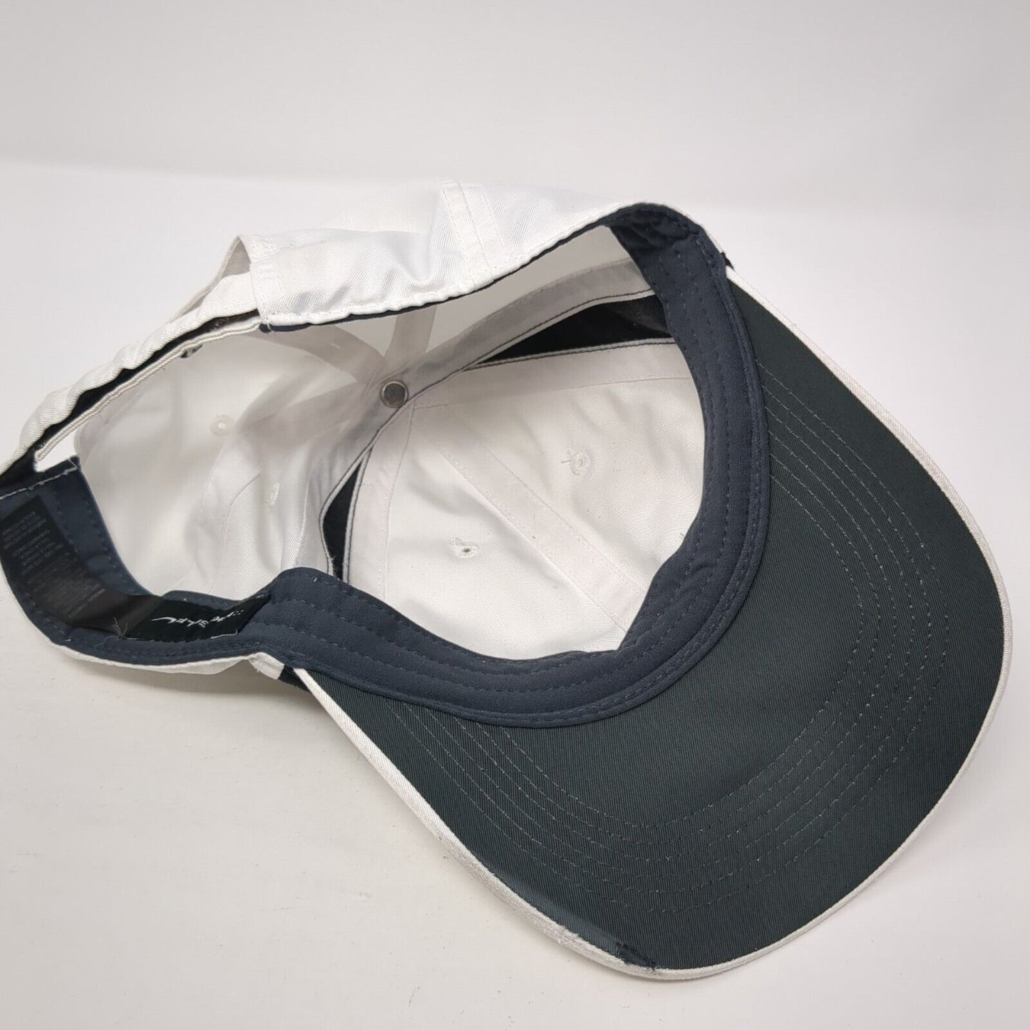Nike Golf Strapback Hat White One Size Adjustable Swoosh Logo 6 Panel