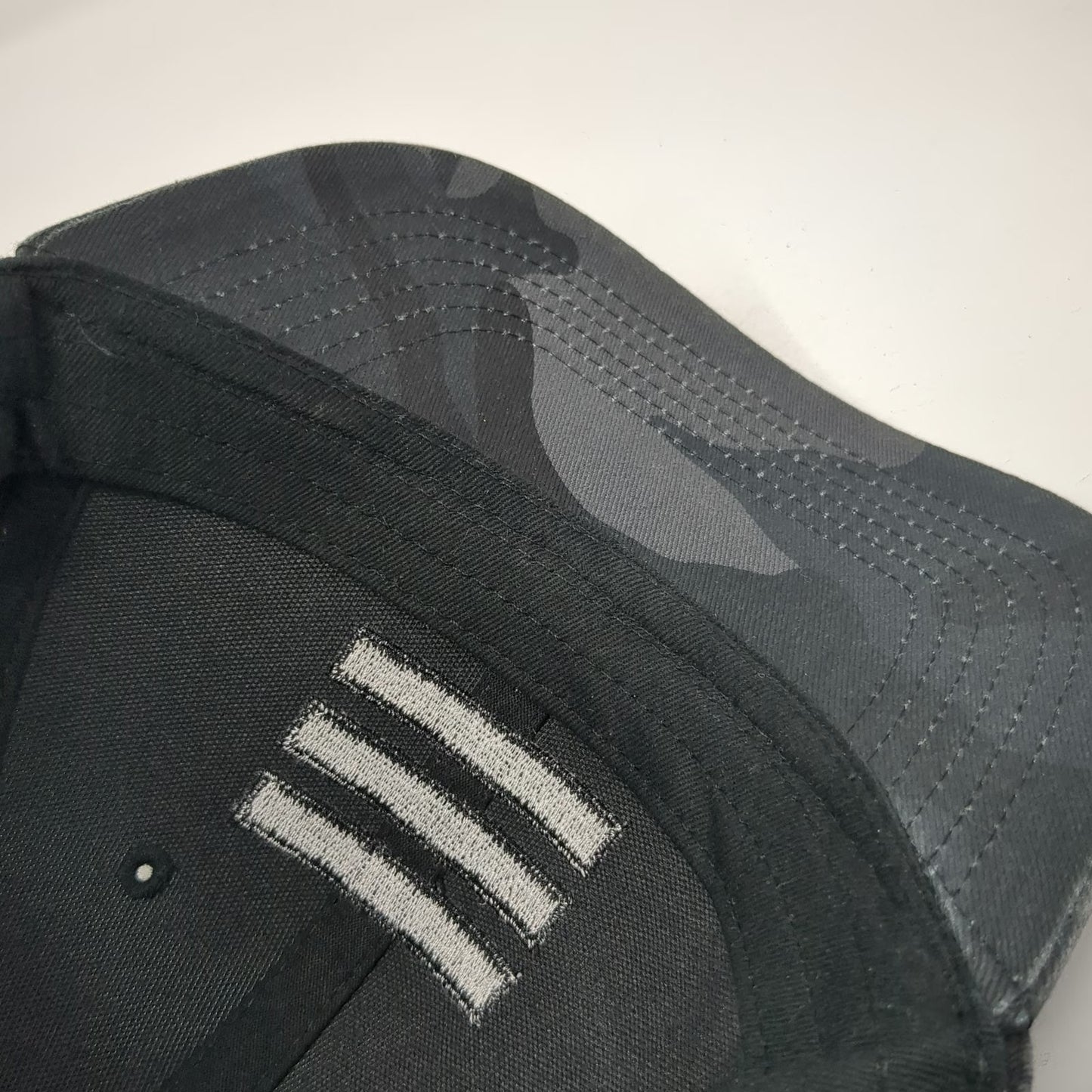 H3 Headwear Snapback Hat Gray Black One Size Camo Stars Bars Structured Graphic