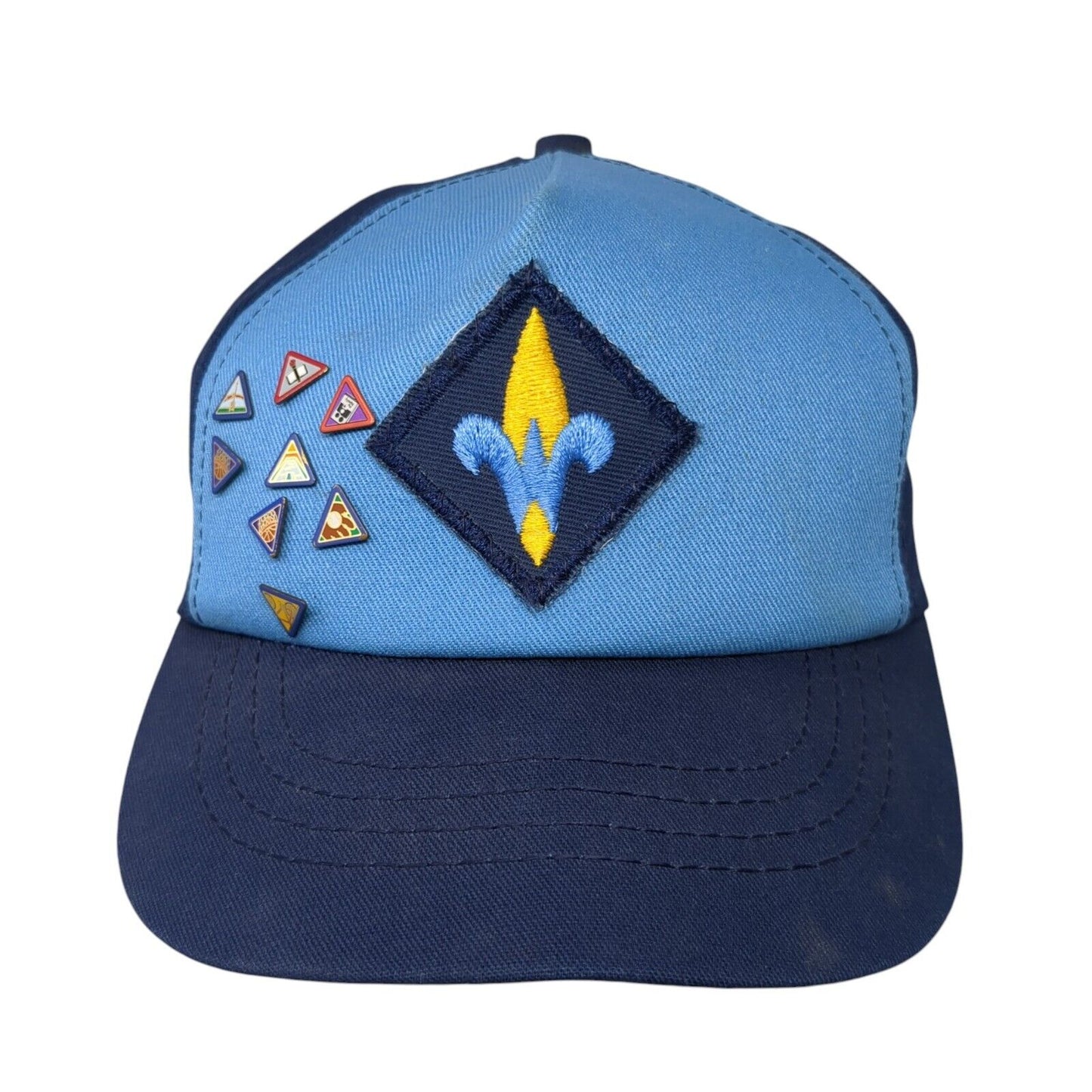 Boy Scouts Webelo Snapback Hat Blue One Size Adjustable Embroidered Pin Badges