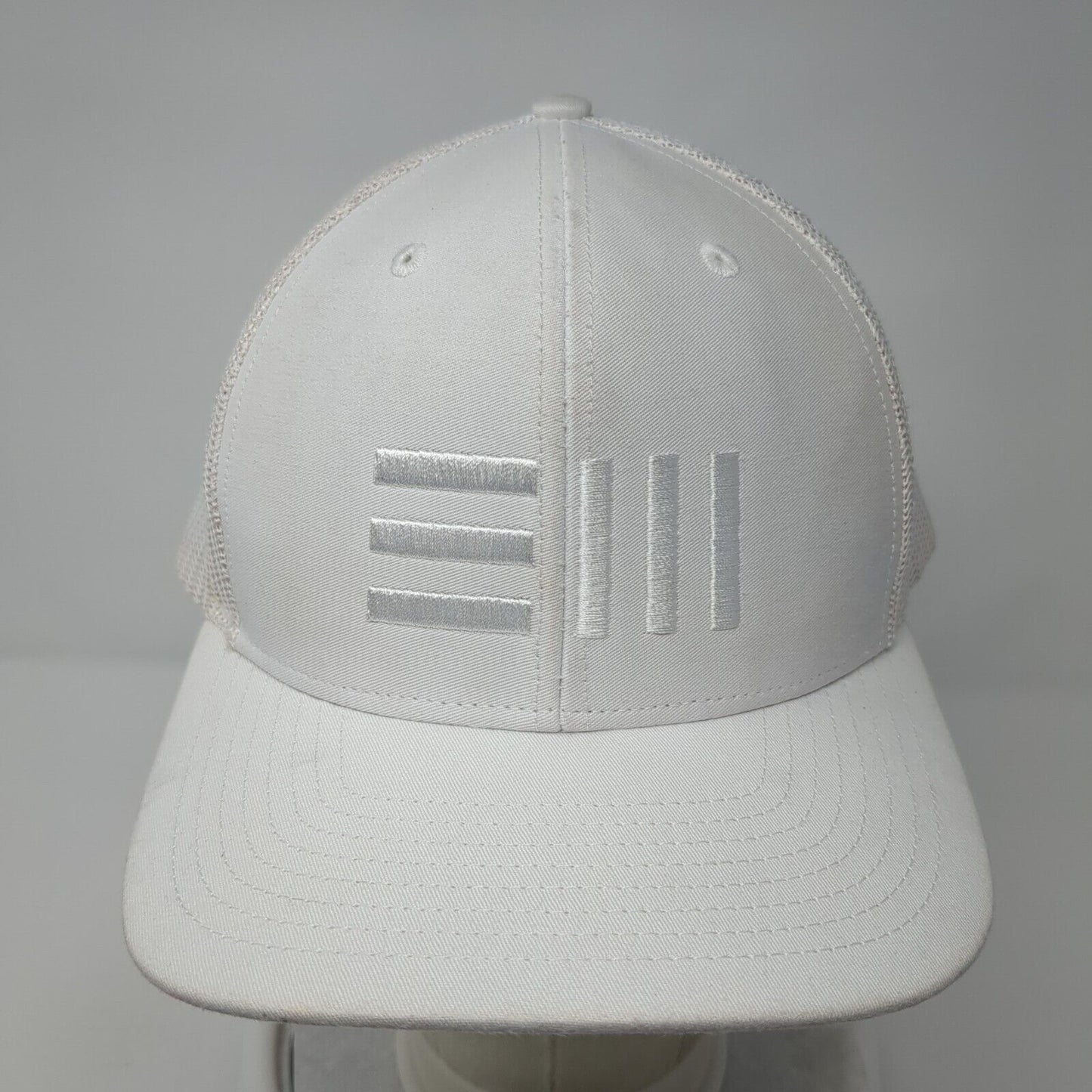 Richardson Snapback Trucker Hat White One Size Adjustable Mesh Back Embroidered