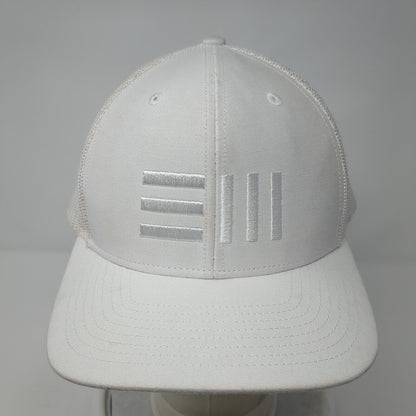 Richardson Snapback Trucker Hat White One Size Adjustable Mesh Back Embroidered