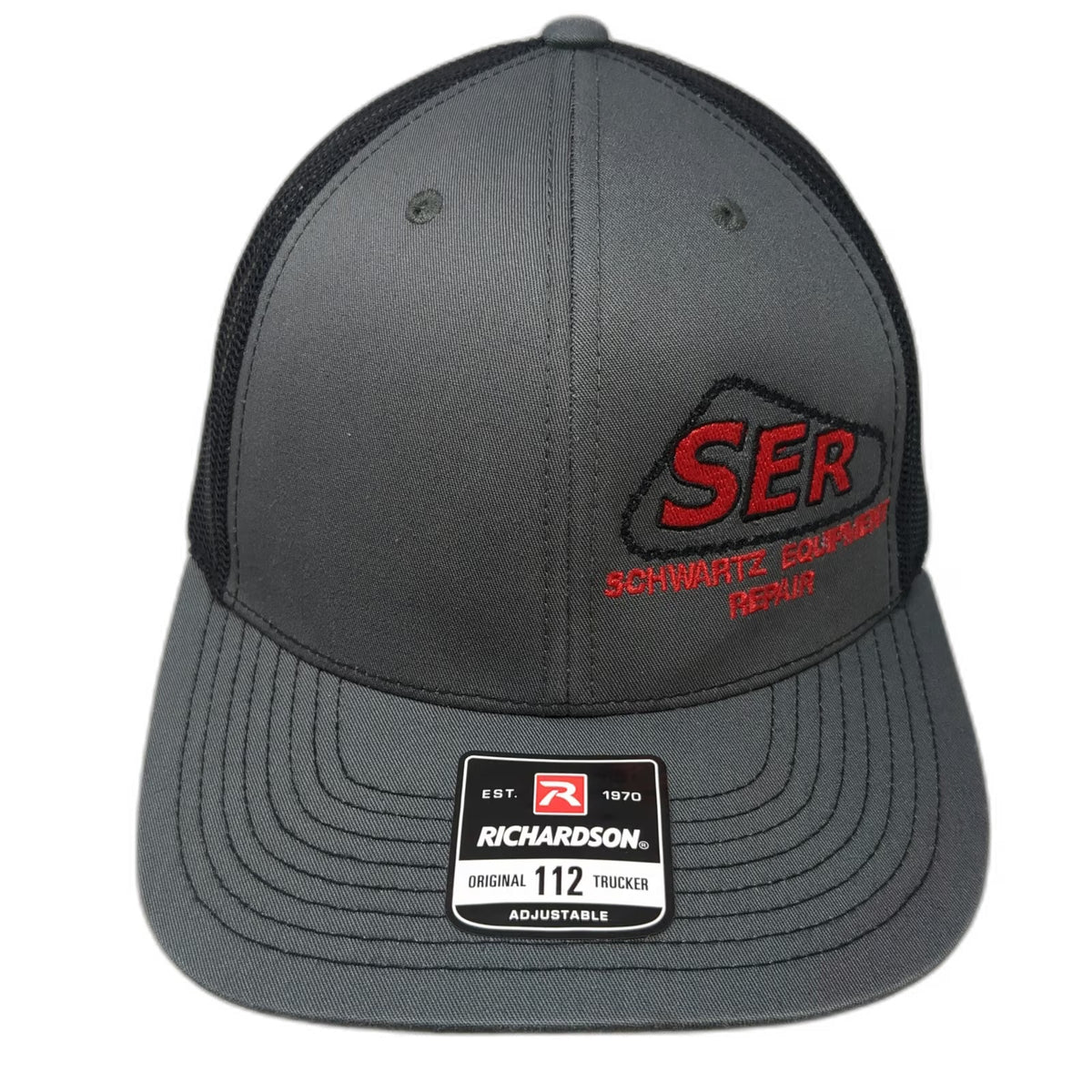 Richardson Trucker Hat Gray One Size 112 Mesh Snapback Schwartz Equipment Repair
