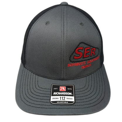 Richardson Trucker Hat Gray One Size 112 Mesh Snapback Schwartz Equipment Repair