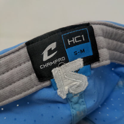 Champro Fitted Hat Blue Small-Medium Embroidered Laser Cut 6 Panel