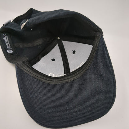 Micron Slideback Hat Black One Size Adjustable 6 Panel Embroidered