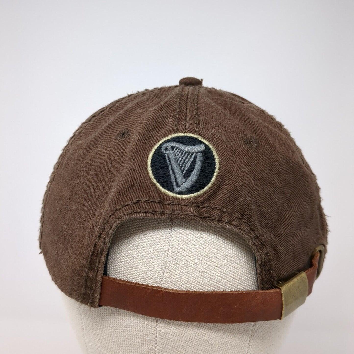 Guinness Slideback Hat Brown One Size Adjustable Embroidered 6 Panel Cotton
