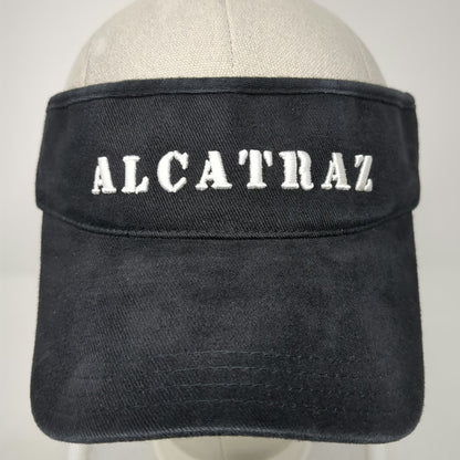 Captain Travel Visor Black One Size Alcatraz The Rock Embroidered Cotton Hat