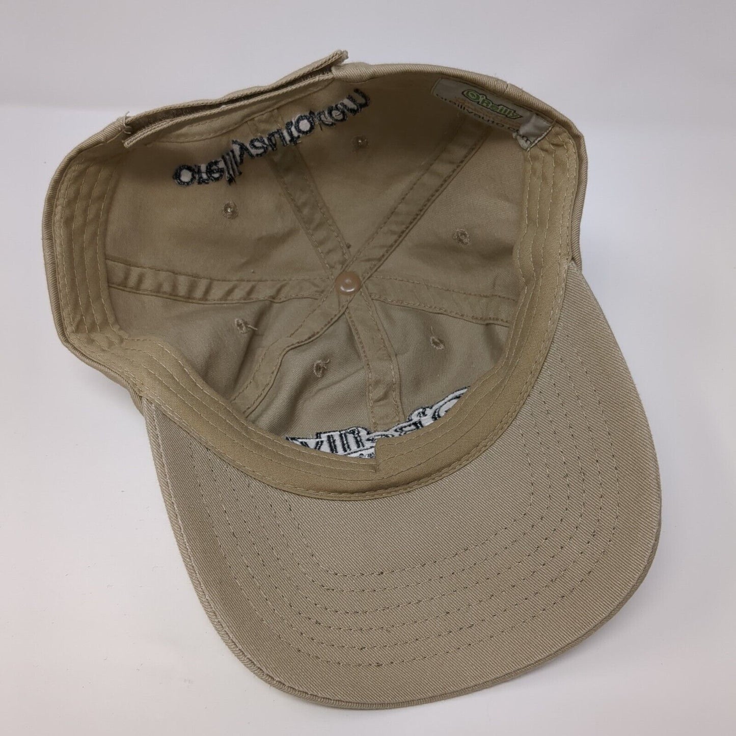 O' Reilly Auto Parts Strapback Hat Tan One Size Adjustable Embroidered 6 Panel