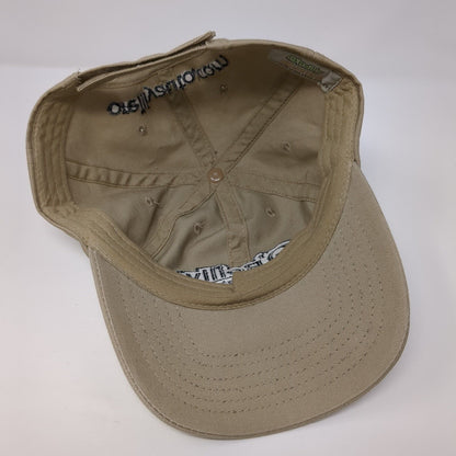 O' Reilly Auto Parts Strapback Hat Tan One Size Adjustable Embroidered 6 Panel