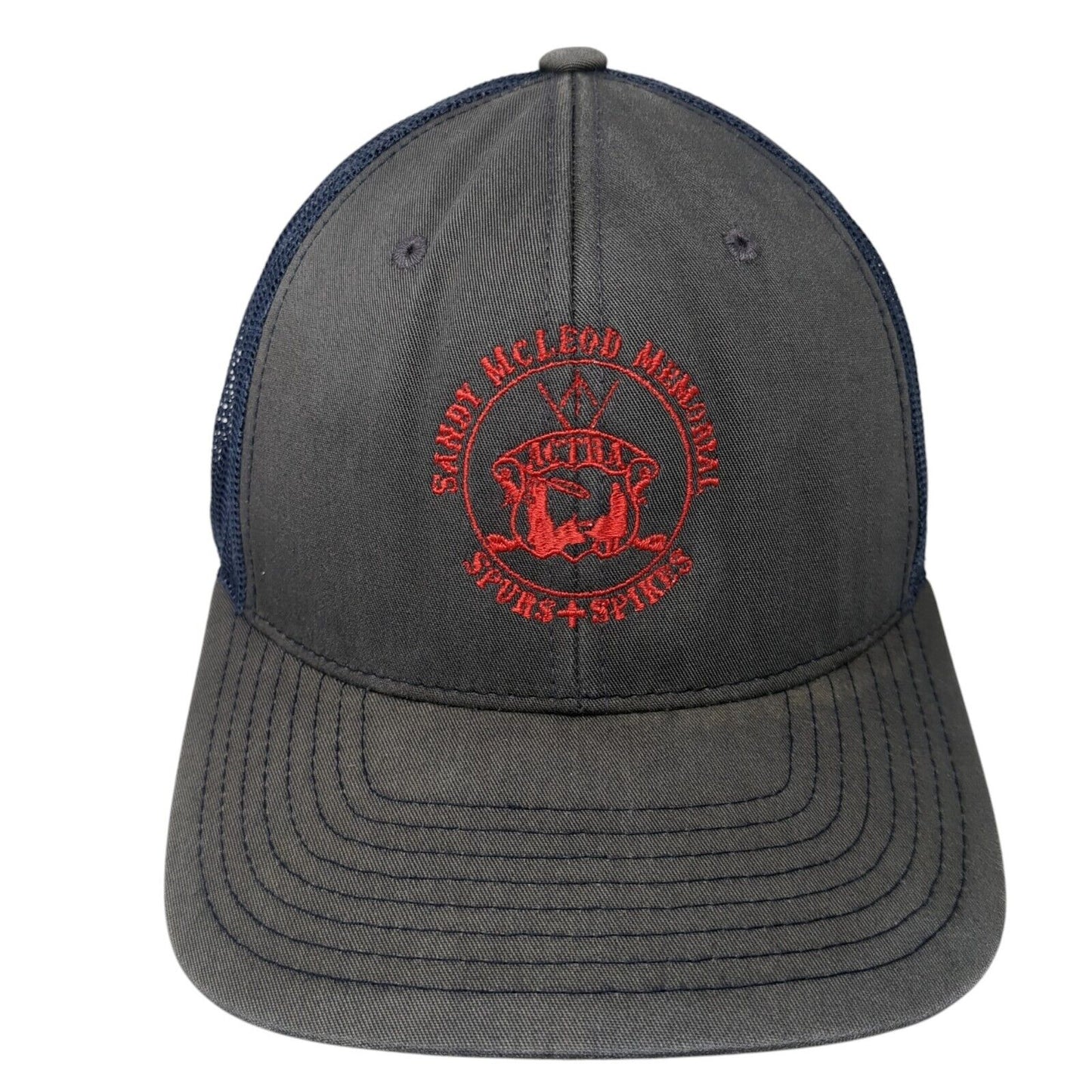 Sandy McLeod Memorial Spurs+Spikes Snapback Trucker Hat Multi OS Mesh Richardson