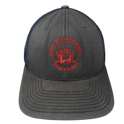 Sandy McLeod Memorial Spurs+Spikes Snapback Trucker Hat Multi OS Mesh Richardson