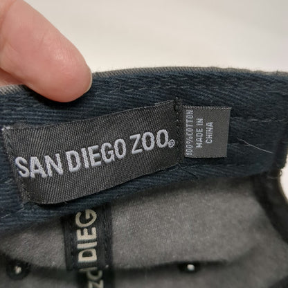San Diego Zoo Baseball Cap Gray One Size Embroidered Washed Cotton Hat 1916