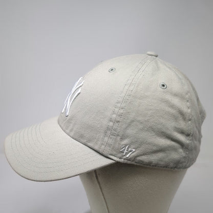 '47 New York Yankees MLB Baseball Cap Gray One Size Cotton Slideback Logo Hat
