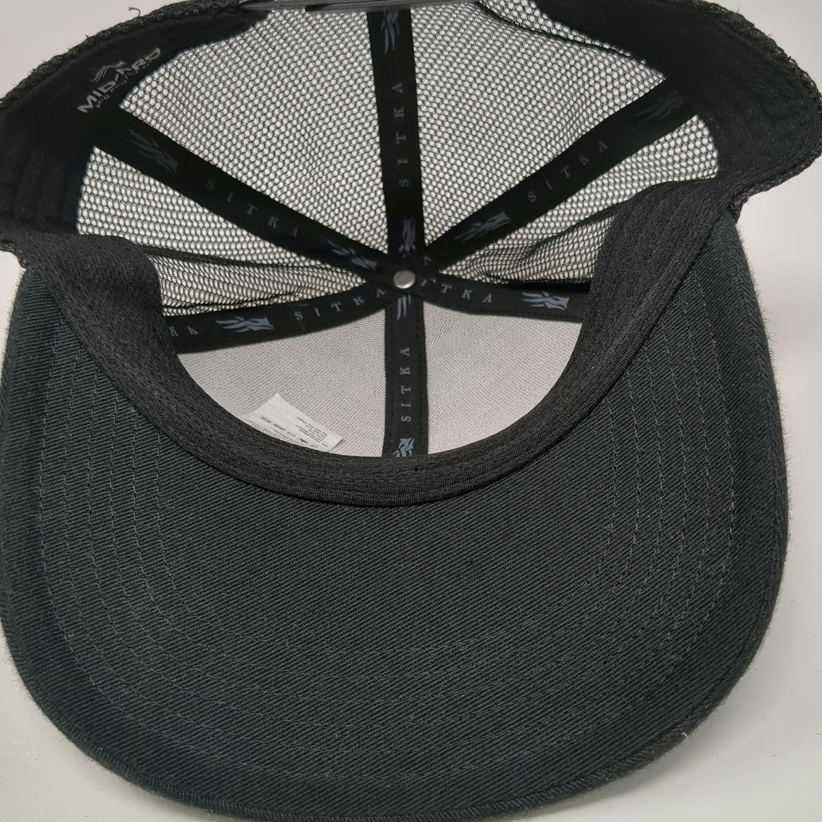 Sitka Gear Trucker Hat Black Gold One Size Bozeman MT Mesh Snapback Mid Profile