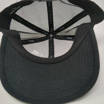 Sitka Gear Trucker Hat Black Gold One Size Bozeman MT Mesh Snapback Mid Profile