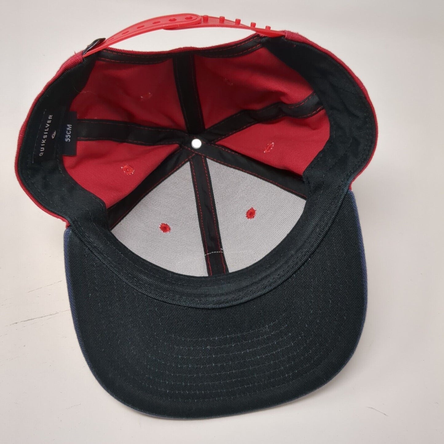 Quiksilver Patch Snapback Hat Multi 55cm Adjustable Colorblock 6 Panel