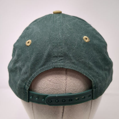 Head To Toe Snapback Green Beige Embroidered Salmon Fish Nappo Hat Vintage